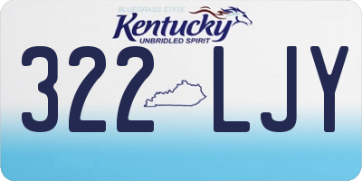 KY license plate 322LJY