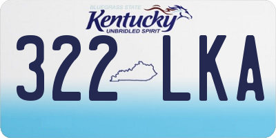 KY license plate 322LKA
