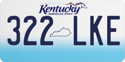 KY license plate 322LKE