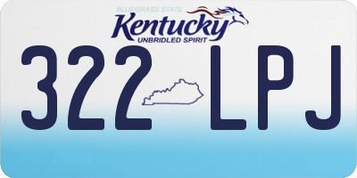 KY license plate 322LPJ