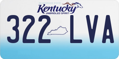 KY license plate 322LVA
