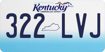 KY license plate 322LVJ