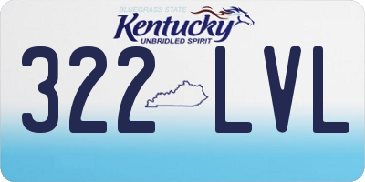 KY license plate 322LVL