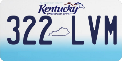 KY license plate 322LVM