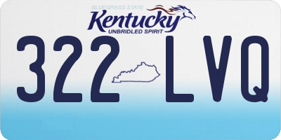 KY license plate 322LVQ