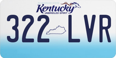 KY license plate 322LVR