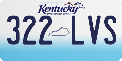 KY license plate 322LVS