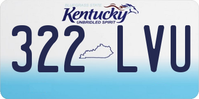KY license plate 322LVU