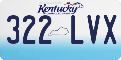 KY license plate 322LVX