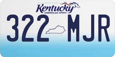 KY license plate 322MJR