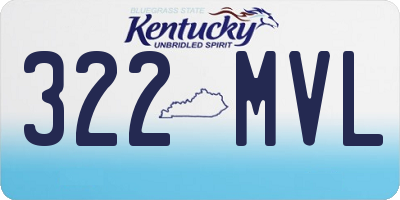 KY license plate 322MVL