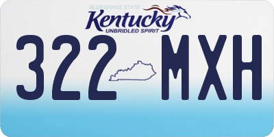 KY license plate 322MXH