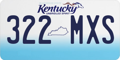 KY license plate 322MXS