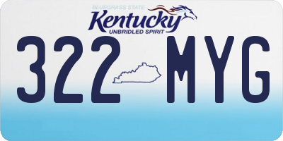 KY license plate 322MYG