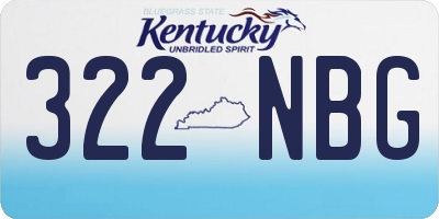 KY license plate 322NBG