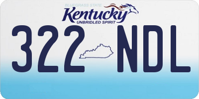 KY license plate 322NDL