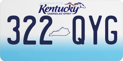 KY license plate 322QYG