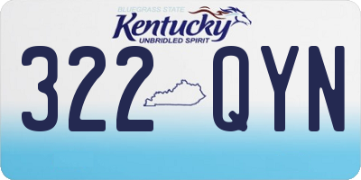 KY license plate 322QYN