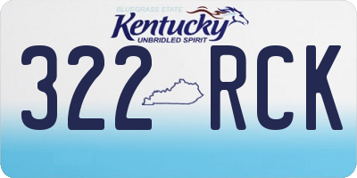 KY license plate 322RCK