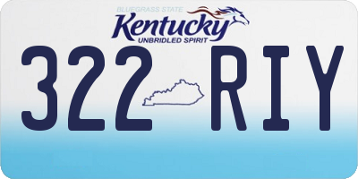KY license plate 322RIY