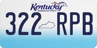 KY license plate 322RPB