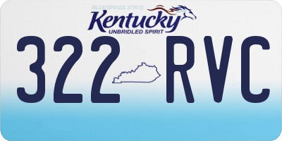 KY license plate 322RVC