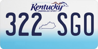 KY license plate 322SGO