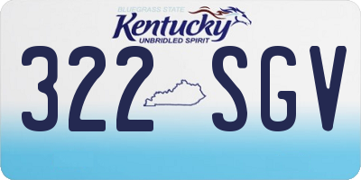 KY license plate 322SGV