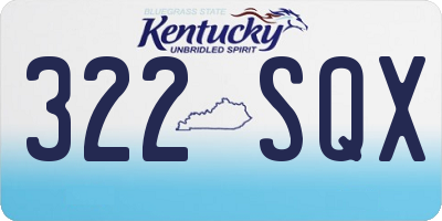 KY license plate 322SQX
