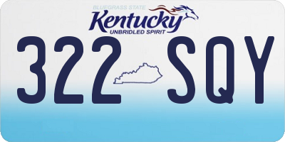 KY license plate 322SQY