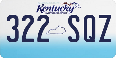 KY license plate 322SQZ