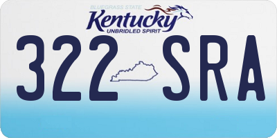 KY license plate 322SRA