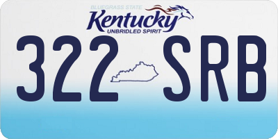 KY license plate 322SRB