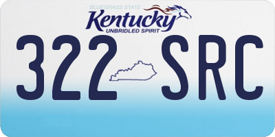 KY license plate 322SRC