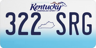 KY license plate 322SRG