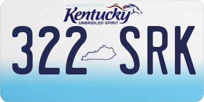 KY license plate 322SRK