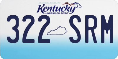 KY license plate 322SRM