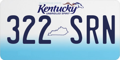 KY license plate 322SRN
