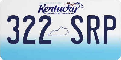 KY license plate 322SRP