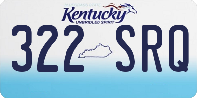 KY license plate 322SRQ
