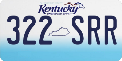 KY license plate 322SRR