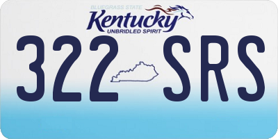 KY license plate 322SRS