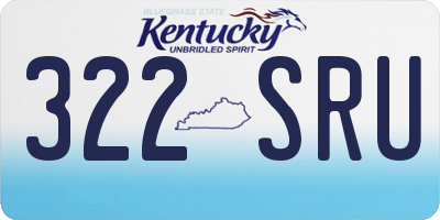 KY license plate 322SRU