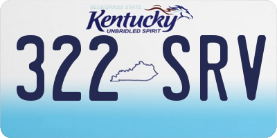 KY license plate 322SRV