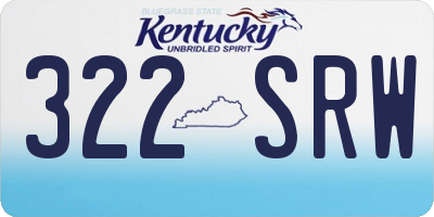 KY license plate 322SRW