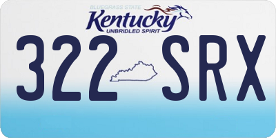 KY license plate 322SRX