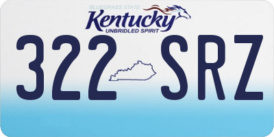 KY license plate 322SRZ