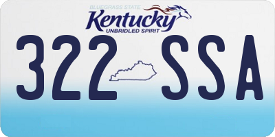KY license plate 322SSA