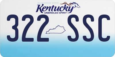 KY license plate 322SSC