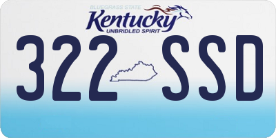 KY license plate 322SSD